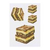 4 x 'Nanaimo Bars' Temporary Tattoos - Water Resistant, Skin-Safe,