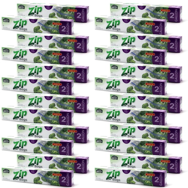 DURRA BEST. 2 Gallon Extra Large Storage Zip Bags -
