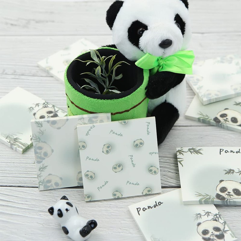 8 Pack Cute Panda Sticky Note,400 Sheets Self-Stick Note Pads