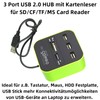 H31CS USB 2.0 Hub with 3 Ports & Card Reader