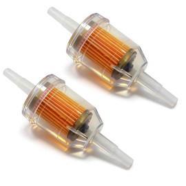 Pack of 2 Universal Petrol Filters - 6 mm & 8 mm Fuel Filter for Motorcycle, Scooter & Petrol Engine - In-Line Petrol Filter