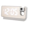 Projection Alarm Clock USB Rechargeable White Light Snooze Function Adjustable