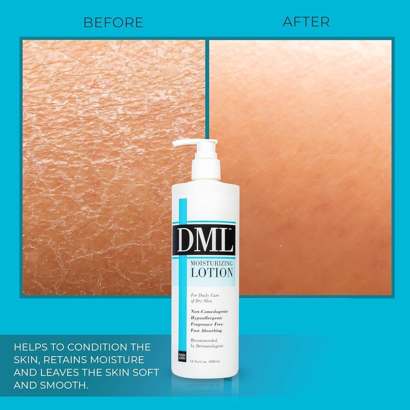 Dml Moisturizing Lotion for Dry Skin, Fragrance Free - 16