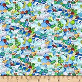 Elizabeth's Studio Sea Glass Multi Fabric by The Yard