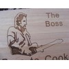The Boss Born to cook Geschenkidee Bambus Holz Schneidebrett Käsebrett