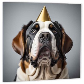 St. Bernard Birthday Card 147 x 147mm