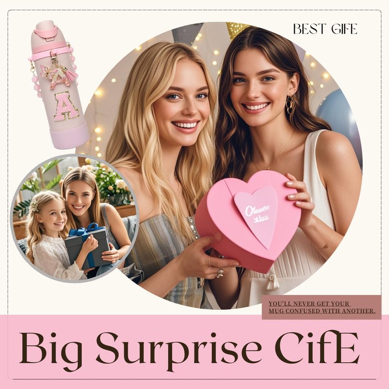 Bigwaves Silicone Boot Crystal Monogram Set Compatible with Owala Water