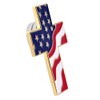PinMart's American Flag Cross Patriotic Enamel Lapel Pin with Magnetic