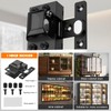 Mdkave Glass Door Hinges,Soft Close Hinges for Glass Cabinet Doors，304