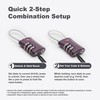 TSA Locks for Luggage, Small Combination Padlock with Cable, Luggage