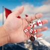 LUWREVC 6PCS Canadian National Flag Keychains, Canada Souvenirs, Decorative Hanging