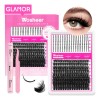 Wosheer Diy Pestañas Kit De Extensions Pestañas(glamor) Color Negro Tipo