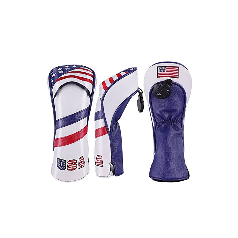 SelectPlaza Custom Design ◆ American Flag Head Cover USA Flag