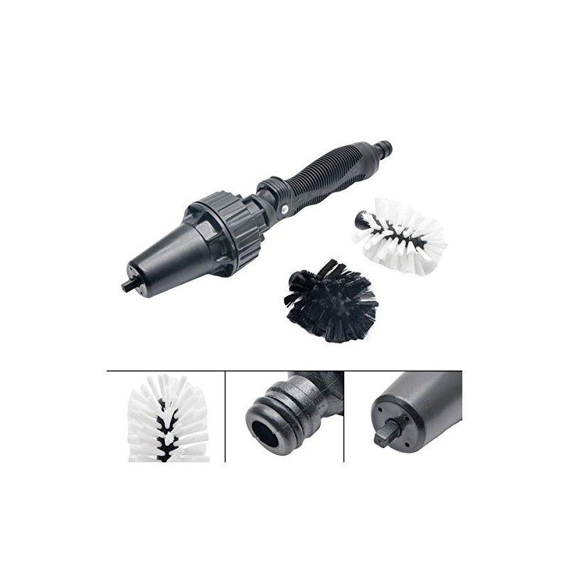 MASO H842919 Wheel Cleaning Brushes Water-driven Rotating Washing Brushes for