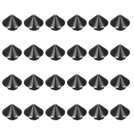 sourcing map 24 Pcs Cone Spikes and Studs Kit, 15mm Metal Spikes and Screw Back for Clothing Leather Crafts Fabric Shoes Punk Bags Leathercraft, Black