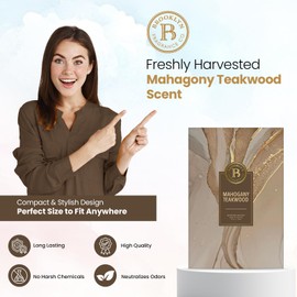 Brooklyn Fragrance Co. Marble Sachet Bags – Mahagony Teakwood Scented Pouches – Perfect Aroma for Drawers, Closets, Cars and Bathrooms – Long-Lasting Fresh Scent Sachets (6- Pack)