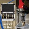 Chazcool Step Drill Bit, 5PCS HSS Titanium Step Drill Bit
