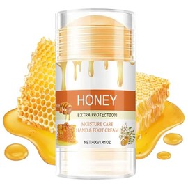 KIZCGE Crema Hidratante para Pies, Alivio para Pies Secos y Agrietados, Crema Reparadora de Urea para Pies, Hidratación Intensiva, Ideal para Pies Muy Secos y Resquebrajados（Miel）