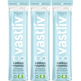 Vastliv Organic Cotton Rounds (300 Count) Makeup Remover Pads, Hypoallergenic, Lint-Free | 100% Pure Cotton