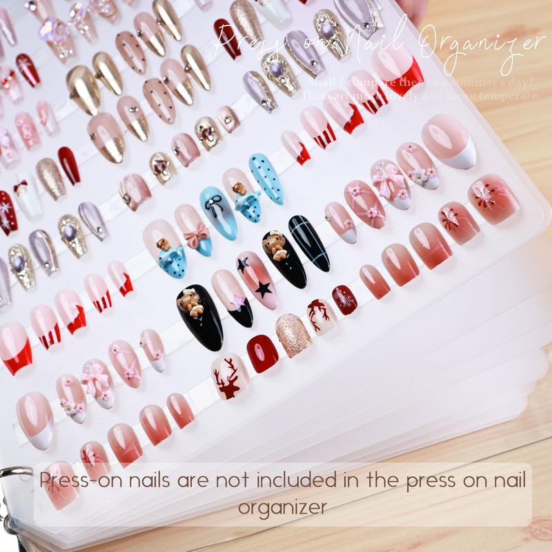 Yazikisa Large Press on Nail Organizer Book Insert Pages 6