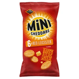 Jacob's Jacob's Mini Cheddars Red Leicester Flavour Multipack - Baked with Real Cheese, 6 Packs x 23g