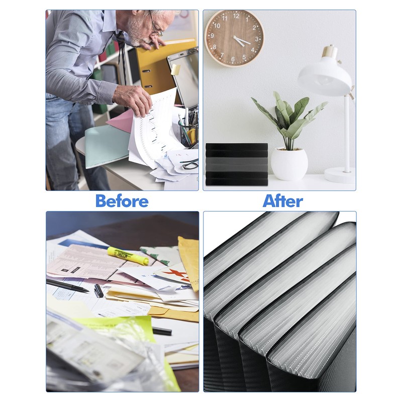 Expanding File Folder with Tabs, 13 Pockets File Organizer Accordion