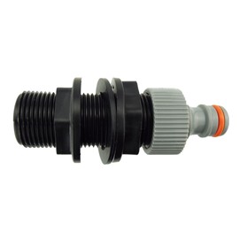 1"BSP mdpe waterpipe,hozelock compatable,water butt connector,water storage tank outlet connector with single hozelock type connector £6.99