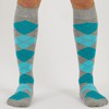 Mysocks Calcetines largos unisex hasta la rodilla, Turquesa menta sobre