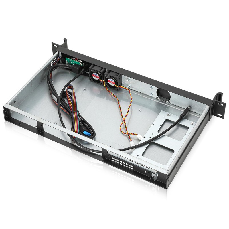 Rackchoice 1U Compact Server/Desktop mini-ITX Chassis - 9.84" Depth,Supports Mini-ITX