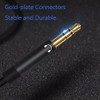 Headphone Mic Splitter 3.5mm Jack Audio Mic Braided Adapter Aux