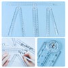 4PCS Clear Folding Ruler 30cm Flexible Foldable Rulers 15cm Transparent