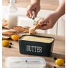 Ceramic Butter Dish with Cover for Countertop, Butter Holder Keeper