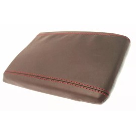 Kar Designers Vinyl Brown w/Red Stitch Center Console Armrest Cover Fits 16-20 Lexus RX 350