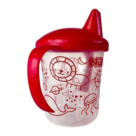 Taza entrenadora de boquilla rígida y flujo libre de 10oz Con Asas Nuby