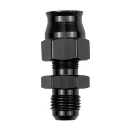 Forcitory 6AN Male Flare to 5/16" Hardline Compression Fitting Adapter Black Aluminum 2Pcs(6AN Male Flare to 5/16")