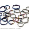 10Pcs Titanium Alloy Split Key Rings, Mini Keyrings Keychain, Bluing
