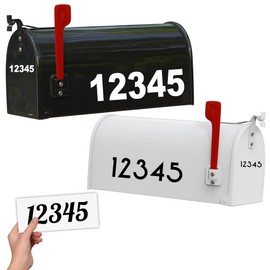 Custom Mailbox Number Vinyl Sticker Decal - House Numbers for Outside Waterproof Stickers Address Sign Modern Style Lettering (Reflective Vinyl, 2.5" High x Up to 10" Long)