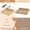 Menkxi 2 Set Pull out Tray Cabinet Organizer Wooden Pull