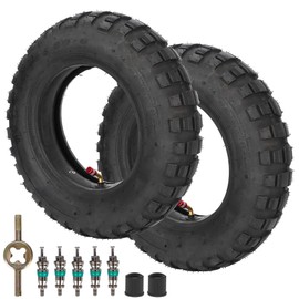 RUTU (2-Pack)3.50-8 Replacement Tire + Inner Tube with TR87 Bent Angled Valve Stem for Shinko Mini Bike Trail 421 Series