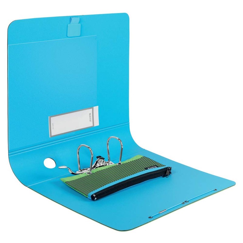 Leitz 2 Pocket Pencil Case Wallet with Eyelets, Green, Urban