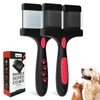 Dual Flexible Slicker Brush for Dogs&Cats Double-Sided Dog Brush
