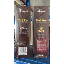 Meidu Hair Dye Shampoo 3-in-1 natural healthy Hair WINE RED C-5 Covers Grey 2PK 8/26