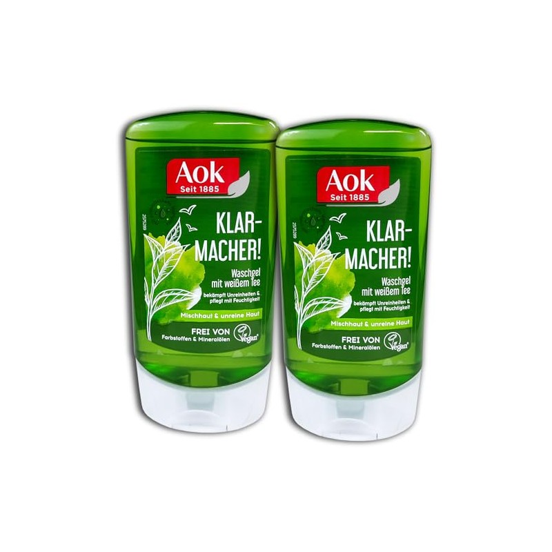 Aok Clarifier Wash Gel with White Tea 2 x 150