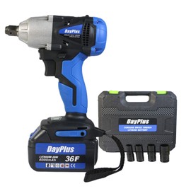 18V Cordless Impact Wrench,1/2-Inch Compact Driver Battery Wrench, Portable Impact Gun, Max Torque 420N.m, 4Pcs Driver Impact Sockets, Tool Bag and 6A Li-ion Battery