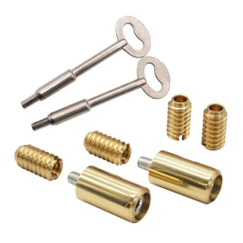 EAI Sash Window Stop for Security and Ventilation | Polished Brass | Pack of 2 Stops & 2 Keys