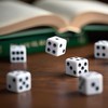 Czoynife Standard Dice, 16mm Bulk White Opaque Black Pips Six
