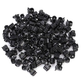 100PCS Mini Hair Clips, Black Plastic Small Hair Crown Claws Pins Clamps Stylish Jaw Clips Non Slip Hair Clip Clamps for Girls and Women