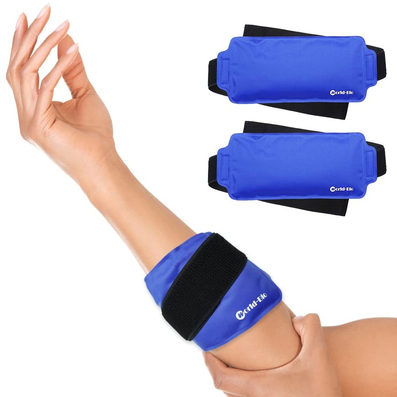 Ice Pack Wrap for Injuries, 2 Reusable Hot Cold Packs