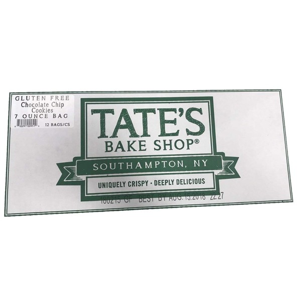 Tate's Bake Shop Gluten Free Cookies, Chocolate Chip, 12 Count (Pack of 12)