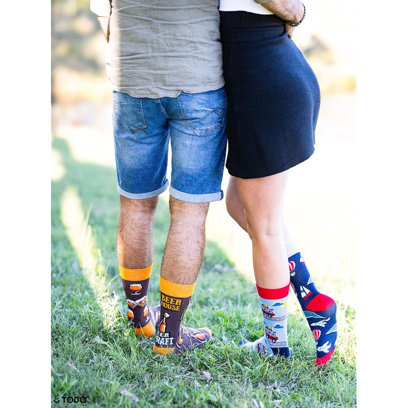 Todo Colours Funny Socks with Motif, Multicoloured, Colourful, Crazy for